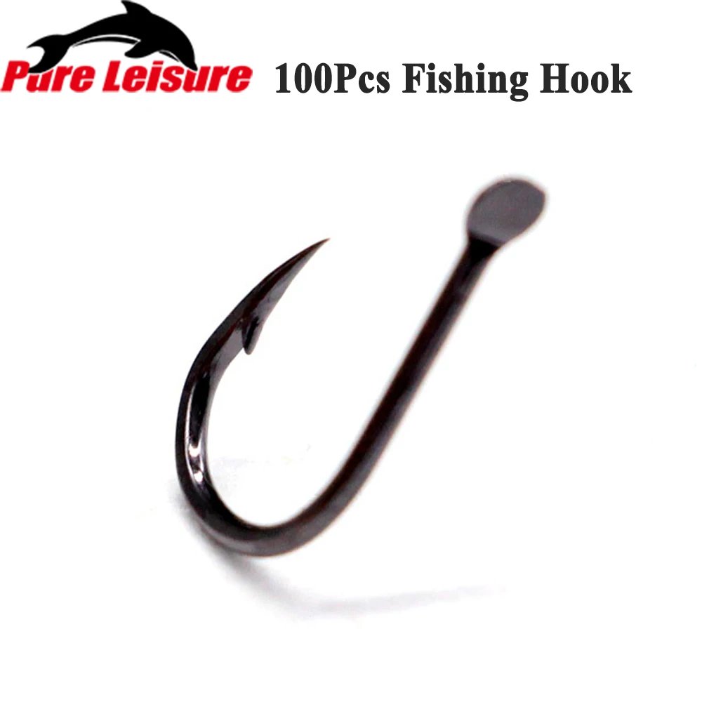 PureLeisure 100pc Fly Fishing Hook High carbon Steel Hooks Fishing