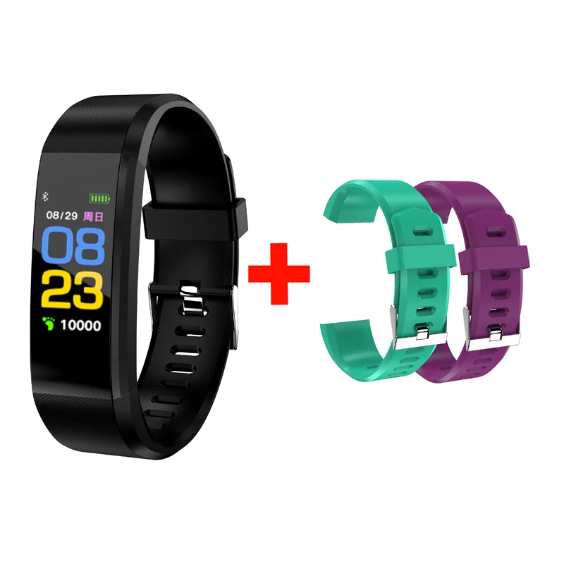 black ad greenpurple Интеллигентая(ый) смарт-браслет человек Fit часы браслет поступлении напоминатель отправить смс часы с мониторингом сна Браслет Фитнес трекер - Цвет: black ad greenpurple