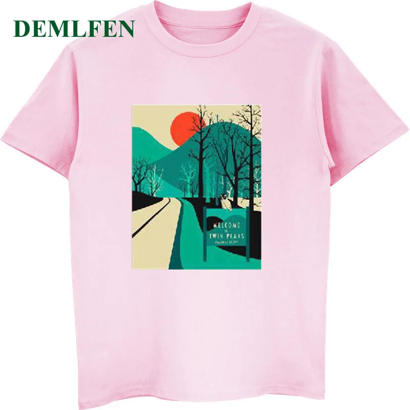 

Summer Funny Twin Peaks T Shirt Men's Short Sleeve O-neck T-shirt Novelty Unisex Cotton Tees Tops Streetwear Fashion