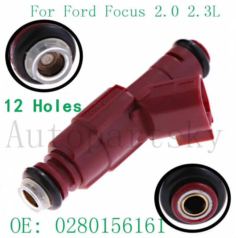 Высокое качество 12 отверстий 24LB поток подобранный топливный инжектор для Ford Focus 2,0 2.3L для Jeep Wrangler для Dodge 0280156161 M02161X4J