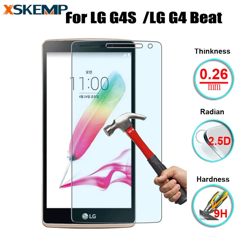 

For LG G4 BEAT G4S H735 H736 Anti-Scratch Tempered Glass 9H Hardness Glossy 2.5D Scratch-Resistant Premium Screen Protector Film