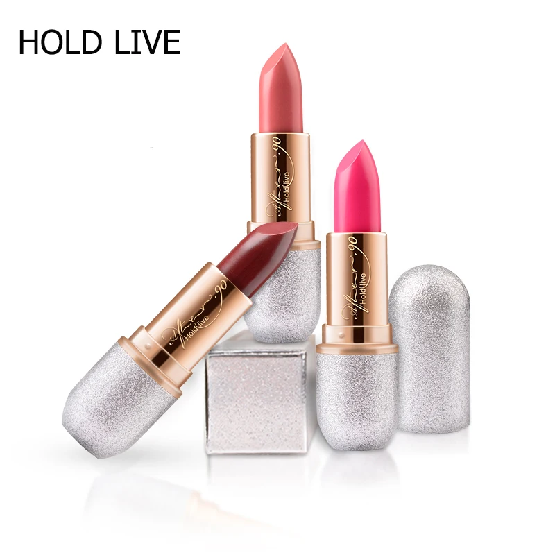 

HOLD LIVE 6 Colors Lipstick Long Lasting Waterproof Moisturizer Lips Make Up Rouge Pigment Glitter Metallic Lipstick Set Makeup