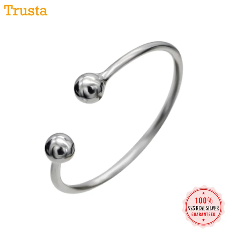 

Trusta 2018 New 100% 925 Sterling Silver Fashion Women Cute Round Rings Size 5 6 7 Wonderful Gift For Girls Teen Lady's DS331