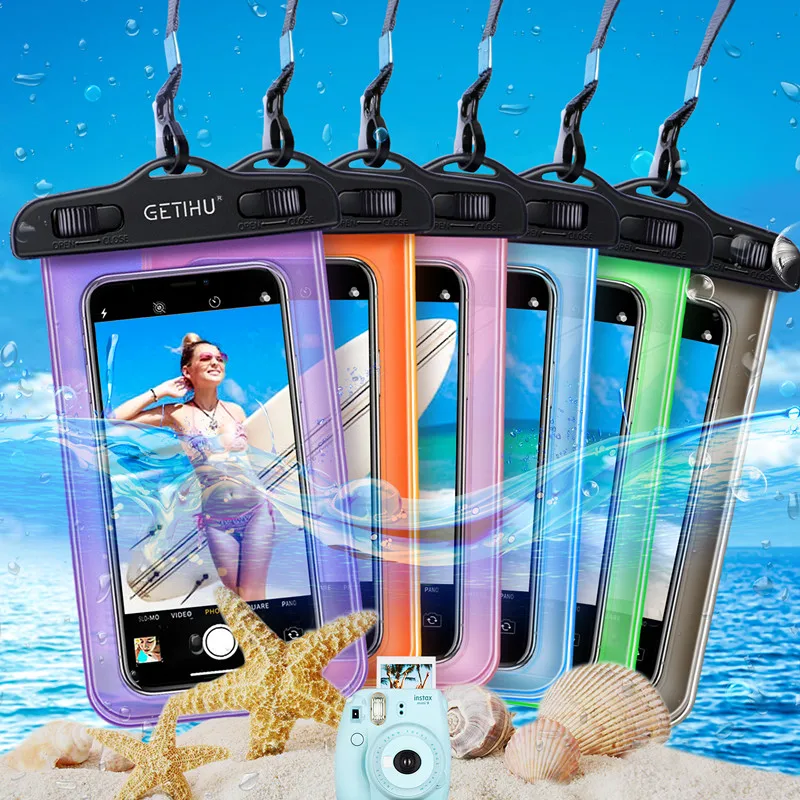 GETIHU Universal Waterproof Case For iPhone X XS MAX 8 7 6 s 5 Plus Cover Pouch Bag Cases For Phone Coque Water proof Phone Case