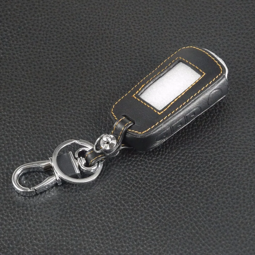 

5ps/lot A92 Remote 3 Buttons Leather Case Cover For Starline A92/A94/V62/A62/A64 LCD Remote Two Way Car Alarm System
