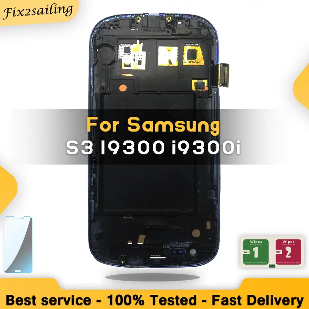 

LCD For Samsung Galaxy S3 I9300 i9300i i9301 i9308i i9301i lcd Tested Display touch screen Digitizer Assembly with Frame