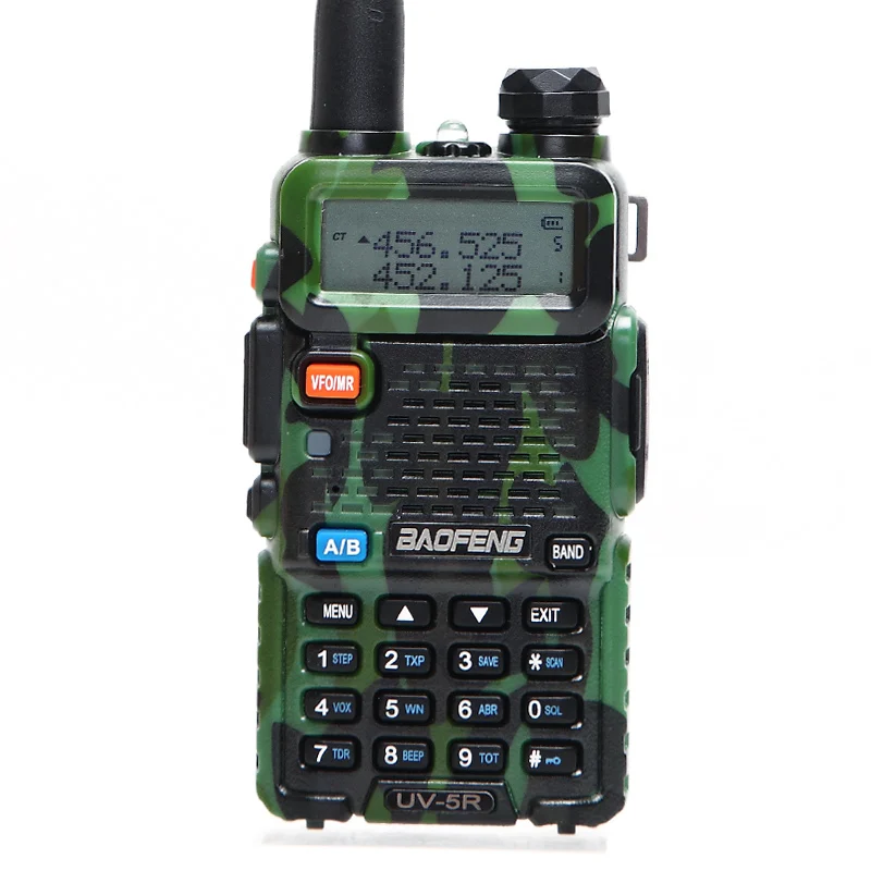 BAOFENG UV-5R 5 Вт 10 км Двухдиапазонная рация 136-174 МГц и 400-520 МГц портативная двухсторонняя CB радио UV5R(черный/Камуфляж - Color: Camouflage