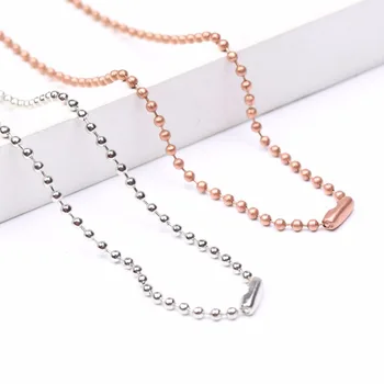 

onwear 10pcs 2.4mm thickness 80cm long red copper ball beads chain for necklace pendants making diy jewelry accessories