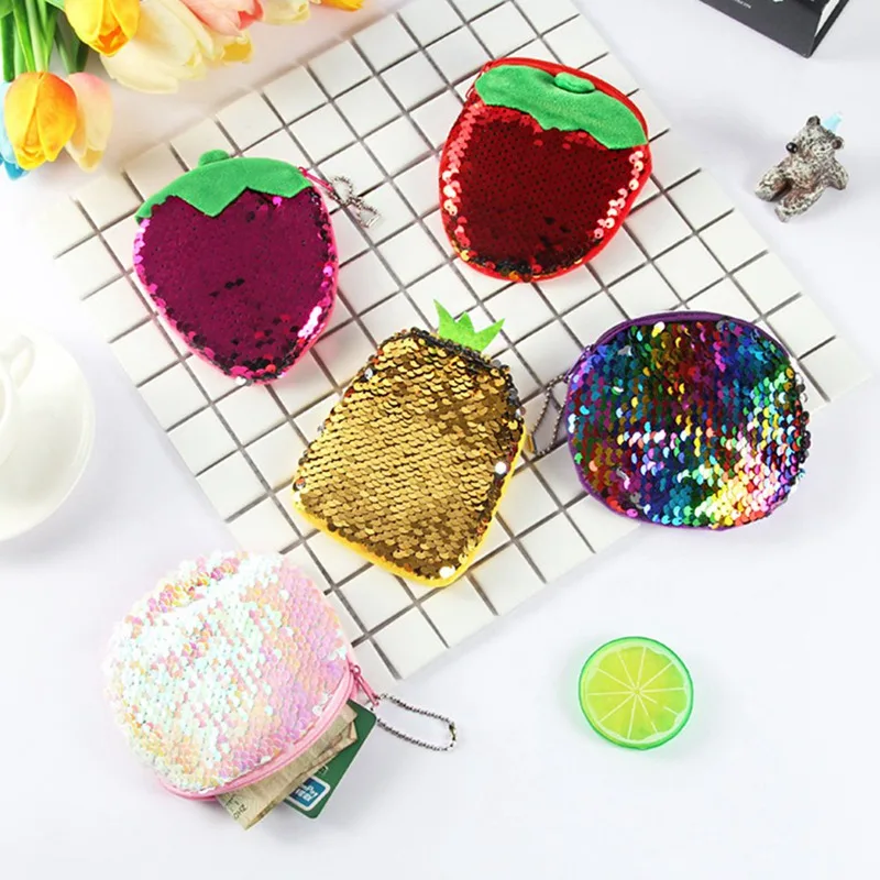 

5 Models For Choice - Lady Kid Girl's Kawaii Cute Lovely Fruit Coin Pouch Fashion Plush Coin Bag & Wallet Pouch Case