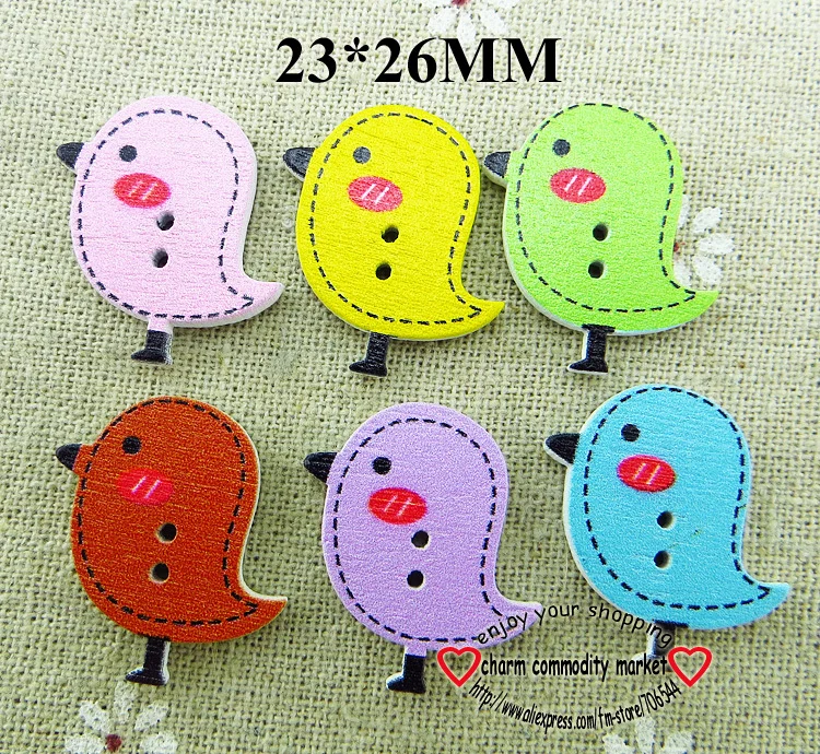 200 piezas pájaro 2 de los agujeros costura de madera botón Scrapbooking encantos WCF-155 - AliExpress Hogar jardín