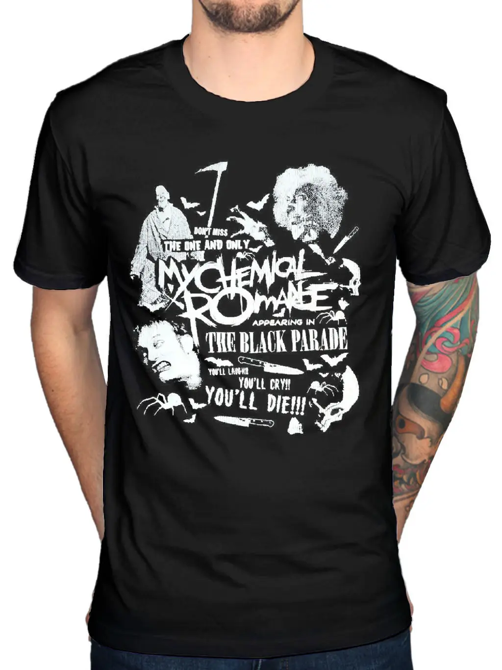 Official My Chemical Romance Scary T Shirt Gerard Way Black Parade New Merch Men and ...1024 x 1365