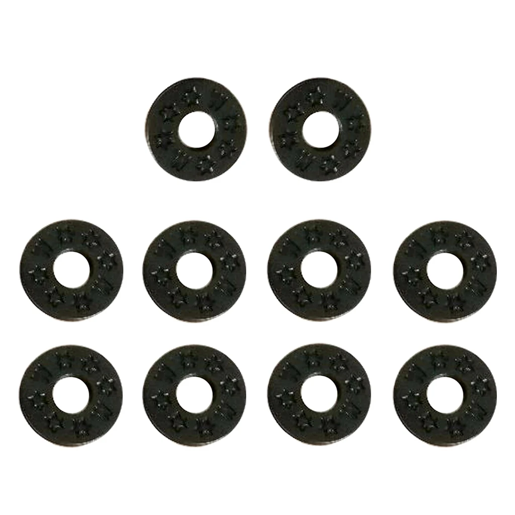 Tooyful 10 Pieces Rubber Guitar Strap Block Rubber Safety Strap Lock Washer for Guitar Parts Accessories Assorted Color