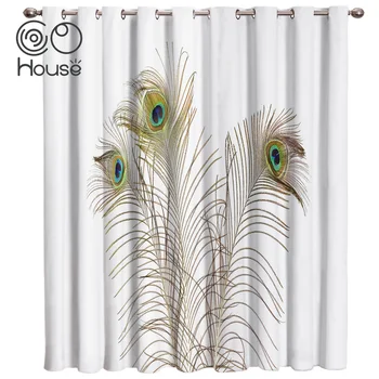 

Beautiful Peacock Feather Curtain Lights Living Room Decor Bathroom Kitchen Fabric Window Treatment Ideas