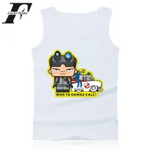 Ghostbusters Movie Безрукавки для женщин Для мужчин Бодибилдинг Лето Вязаные Жилеты для женщин в Ghostbusters Movie Мода Бодибилдинг Рубашка без рукавов Одежда