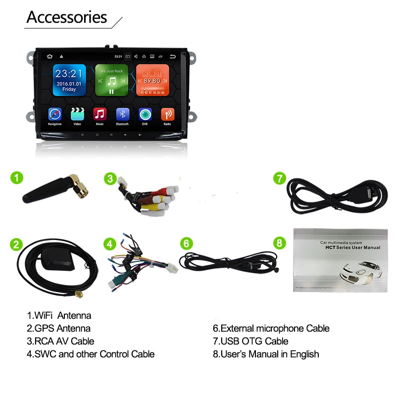 Discount Octa core 32G ROM 9 inch 1024X600 Android 9.0 Car DVD GPS Radio for VW GOLF 6 new Polo Bora JETTA MK4 B6 PASSAT Tiguan SKODA 10
