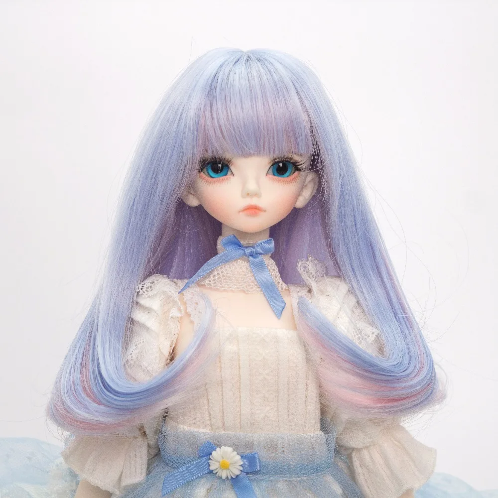 

Free Shipping 1/3 1/4 1/6 1/8 Bjd SD Doll Hair Wig High Temperature Wire Long Bottom Curly Colorful Doll Hair Accessories