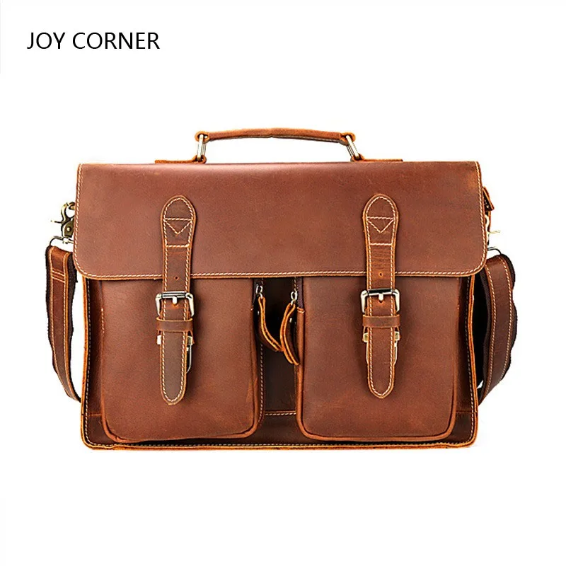 

Genuine Leather Document Bag First Layer Of Cowhide Leather Vintage Document Bag Shoulder File Bags