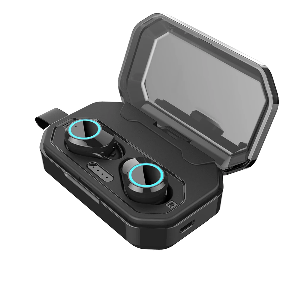 

HANTOPER Bluetooth 5.0 Headphones Earbud with Large Capacity Charging Case Handsfree Stereo Games Earphone For iPhone Xiaomi