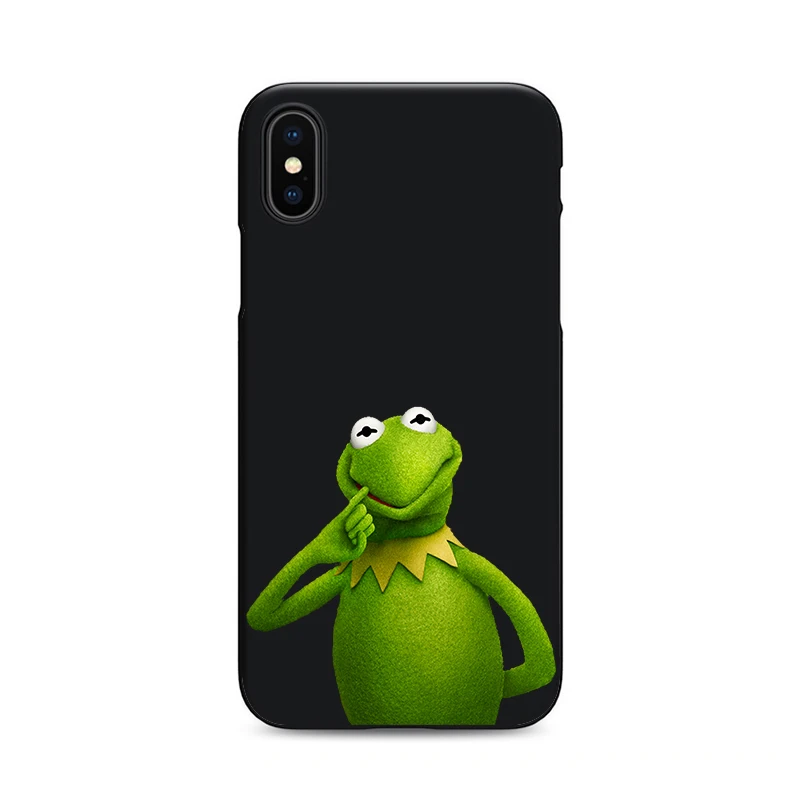 Черный чехол для телефона kermit с изображением лягушки для iPhone X, XR, XS, MAX, 6, 7, 8 plus, 5, 5S, 6s, se, для Apple 10, лучший дизайн, корпус