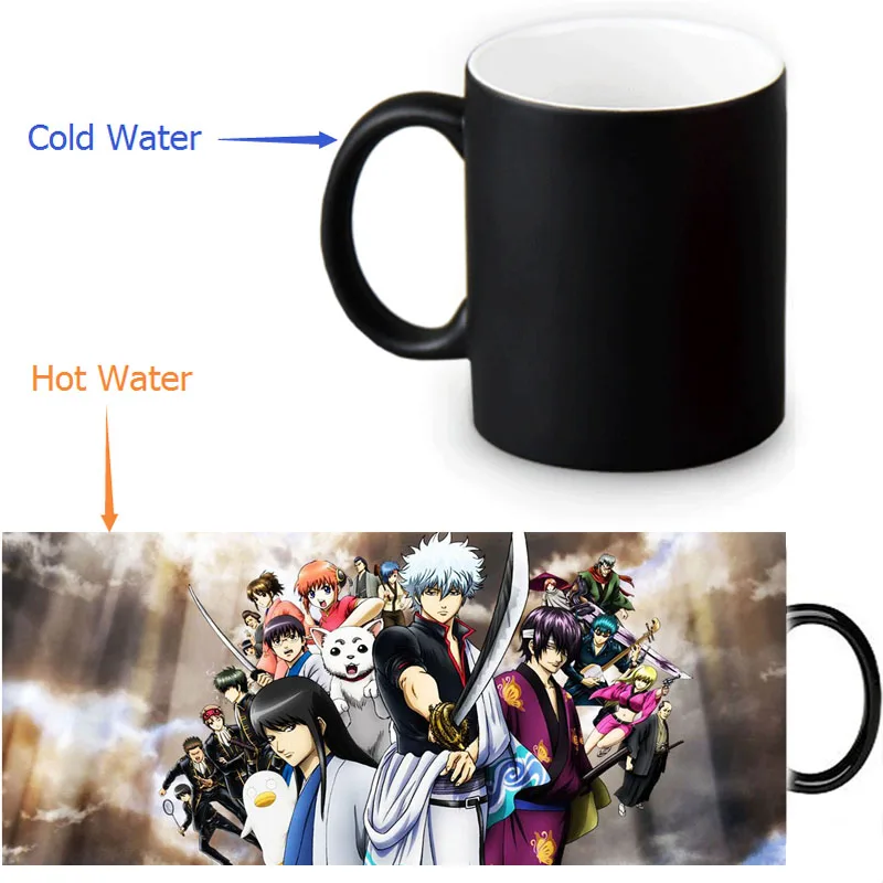 Кофейные кружки на заказ GINTAMA Термочувствительная чашка для чая и молока