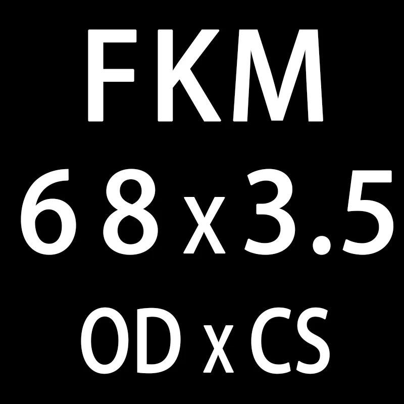 1 шт. черный FKM кольца из фторированной резины уплотнения 3,5 мм Толщина OD52/54/55/56/58/60/62/65/68 мм уплотнительные кольца уплотнения уплотнительное кольцо уплотнительная шайба - Цвет: OD68mm