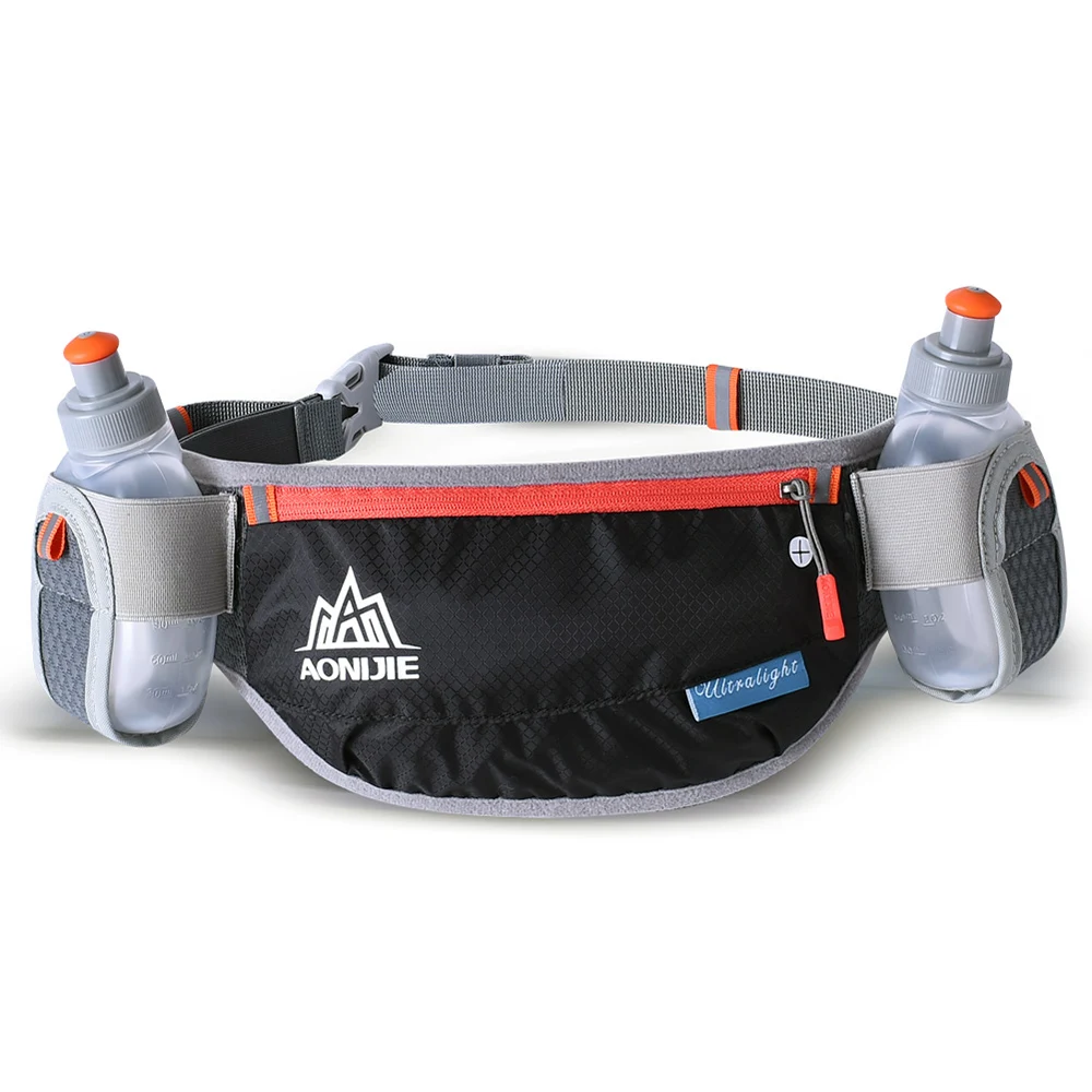Running Hydration Belt Water Bottle Holder Runner Fanny Pack Waist Gear Bag New 