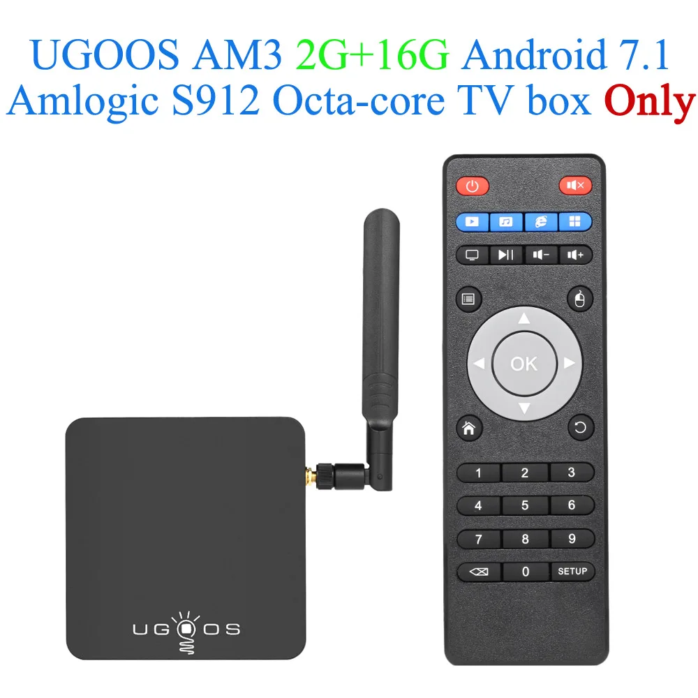 ТВ-бокс UGOOS AM3 AM6 Smart tv box Android 7,1 Восьмиядерный процессор Amlogic S912 4K 16GB мини-ПК 2,4G 5G Wi-Fi DLNA Miracast HD медиаплеер - Цвет: UGOOS AM3