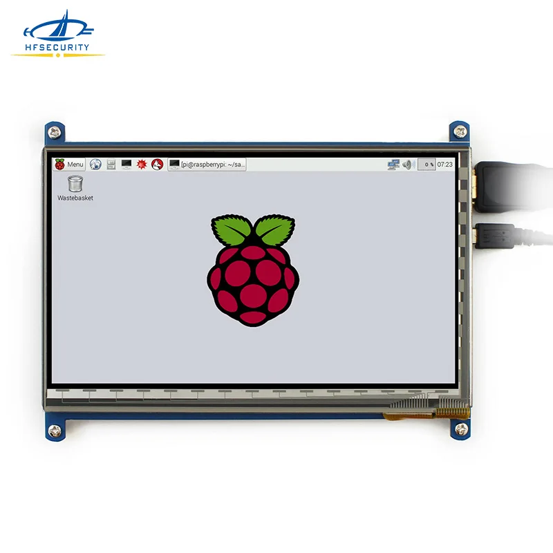 

[HFSECURITY] Raspberry Pi 7 Inch Capacitive Touch Screen HDMI USB 1024*600 LCD IPS Display
