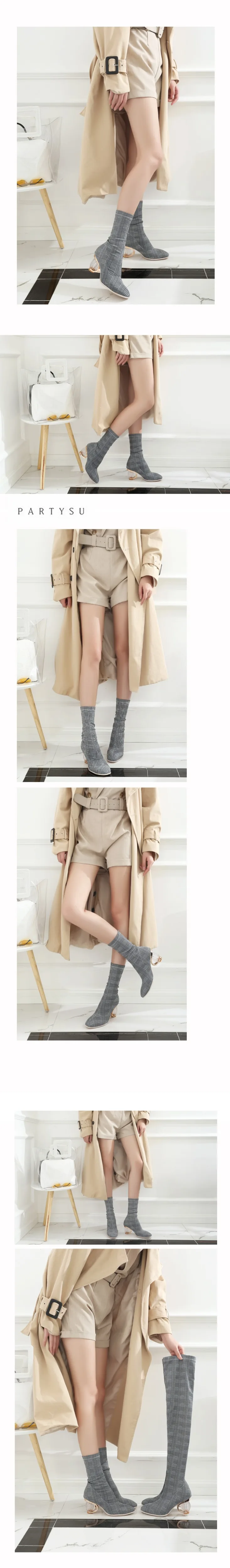 RQFF Brand Boots Women Shoes High Heels Ankle Boot Female Footwear Cow Leather booties Sexy Ladies Shoe With Box Plus size 34-43 (6)