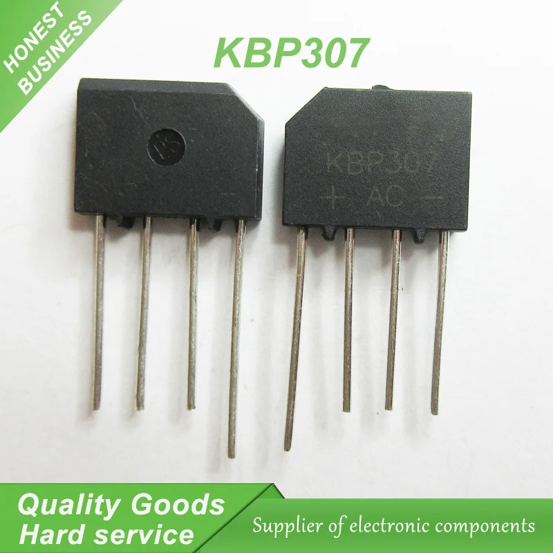 

10pcs KBP307 ZIP Bridge Rectifiers 700V 3A new original