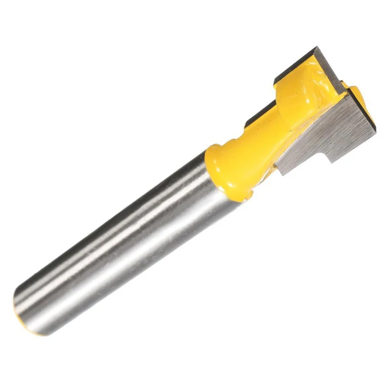 NEW 1 / 4Inch Shank Yellow T Slot Lock Hole Router Bit Woodworking Steel Engraving Milling Cutter DIY Tool