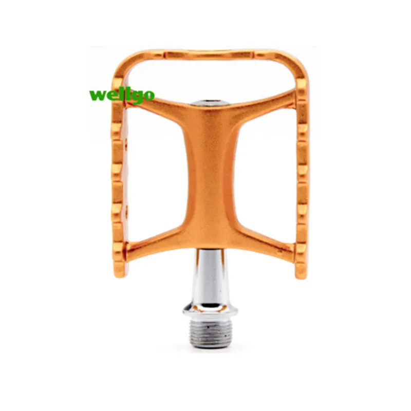 yellow Wellgo Vig M111 подшипник из алюминиевого сплава может быть оснащен светоотражающим листом небольшой и легкий дорожный для складной велосипедной педали - Цвет: yellow
