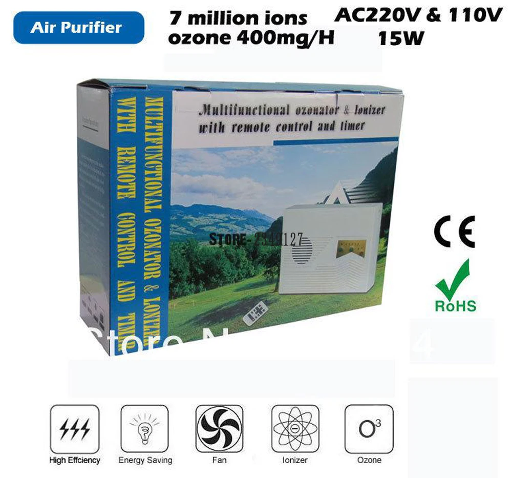 Озонатор воздуха и воды озонатор очиститель воздуха домашний дезодорант с пультом дистанционного управления анион+ озон
