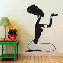 Африканская Женская Наклейка на стену винил, искусство, дизайн Африка домашняя внутренняя отделка для постер для гостиной Фреска красота наклейки LY1298