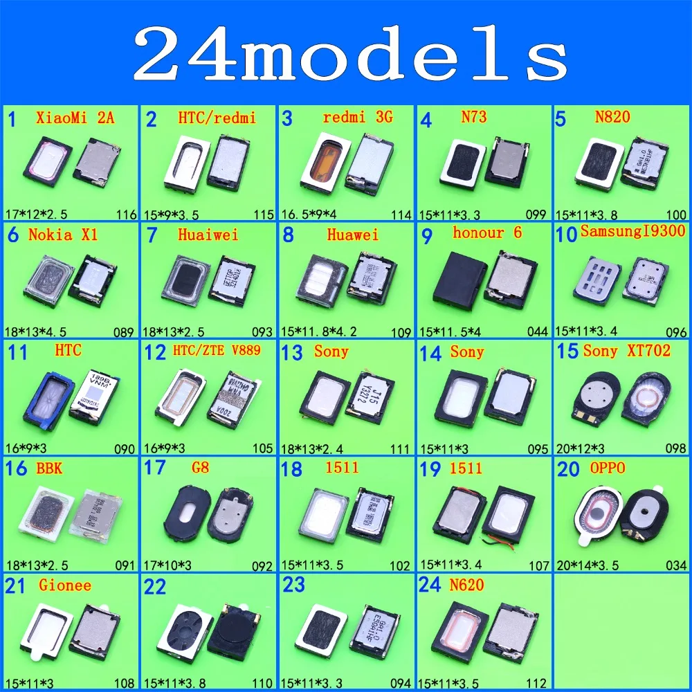 

JCD 16x9mm 18x13mm 15x11mm Earpiece Ear Sound Speaker Buzzer Receiver Repair Part for Samsung/Huawei/for Xiaomi