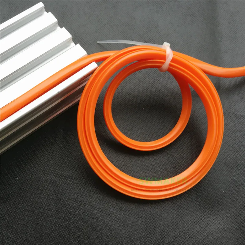 Оранжевый 20 30 серия 6 мм плоское уплотнение ПВХ для алюминиевого профиля мягкий слот крышка/Панель CNC c-луч машина Creality 3D принтер