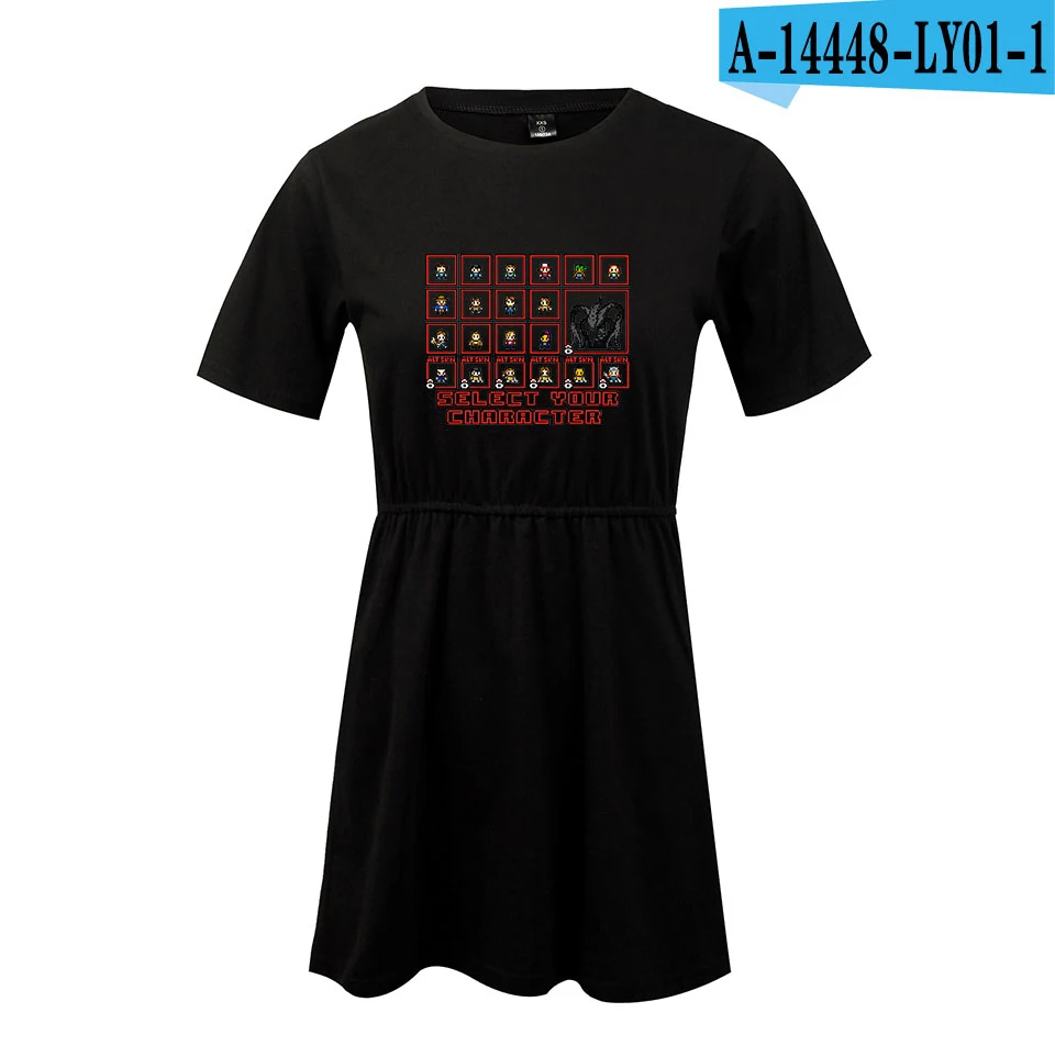 Thriller Drama Stranger Things, новинка года, модное летнее женское платье с короткими рукавами, популярное Трендовое платье для девочек - Цвет: black