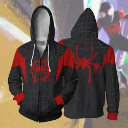 2019 толстовки пальто толстовки костюм Легион одежда в Spiderverse 3D печатные молнии толстовки Топы