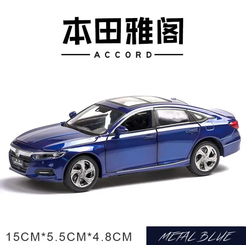 1:32 CRV Accord Highlander XC60 Alphard Lexus игрушечный автомобиль металлическая игрушка Diecasts и игрушечный транспорт Модель автомобиля игрушки для детей - Цвет: Accord blue