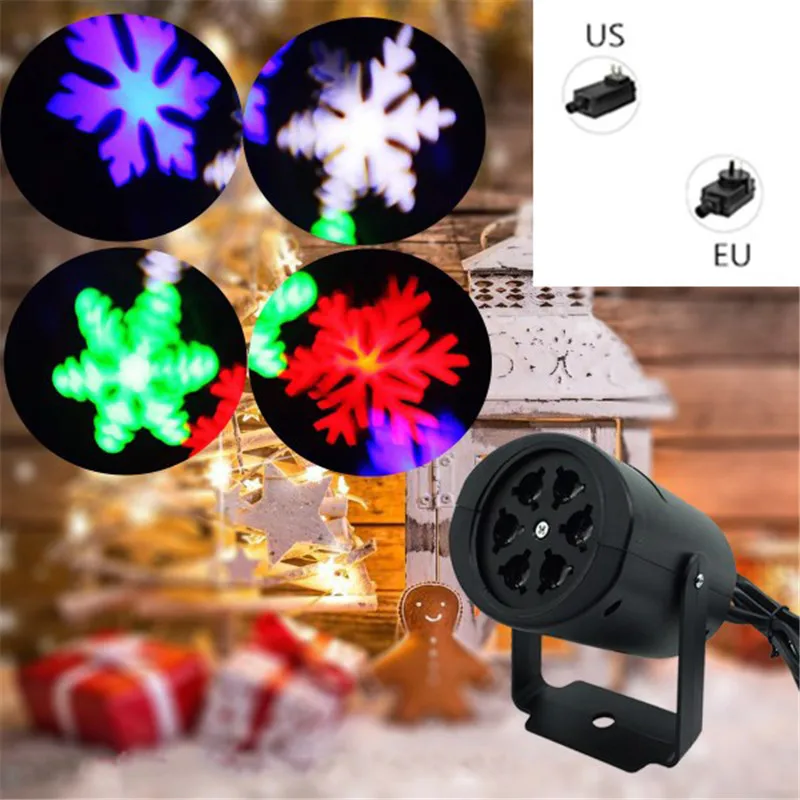Kopen LED Laser Kerst Halloween Lichten Outdoor Moving Sneeuwvlok LED Laserlicht Projector Tuin Landschap voor DJ KTV