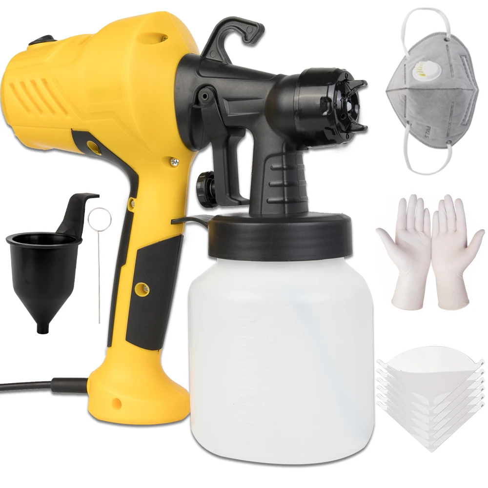 

800ML 2.5MM Nozzle Handheld Spray Gun Paint Sprayers Power Paint Gun For Clean Up Spray Pesticide Flow Control Electric Airbrush