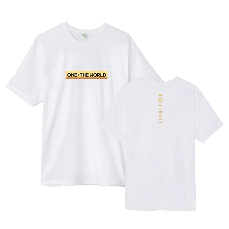 KPOP Wanna One men tshirt ONE THE WORLD Concert Fan Support Short sleeve unisex summer T-shirt causal Tee Tops New (8)