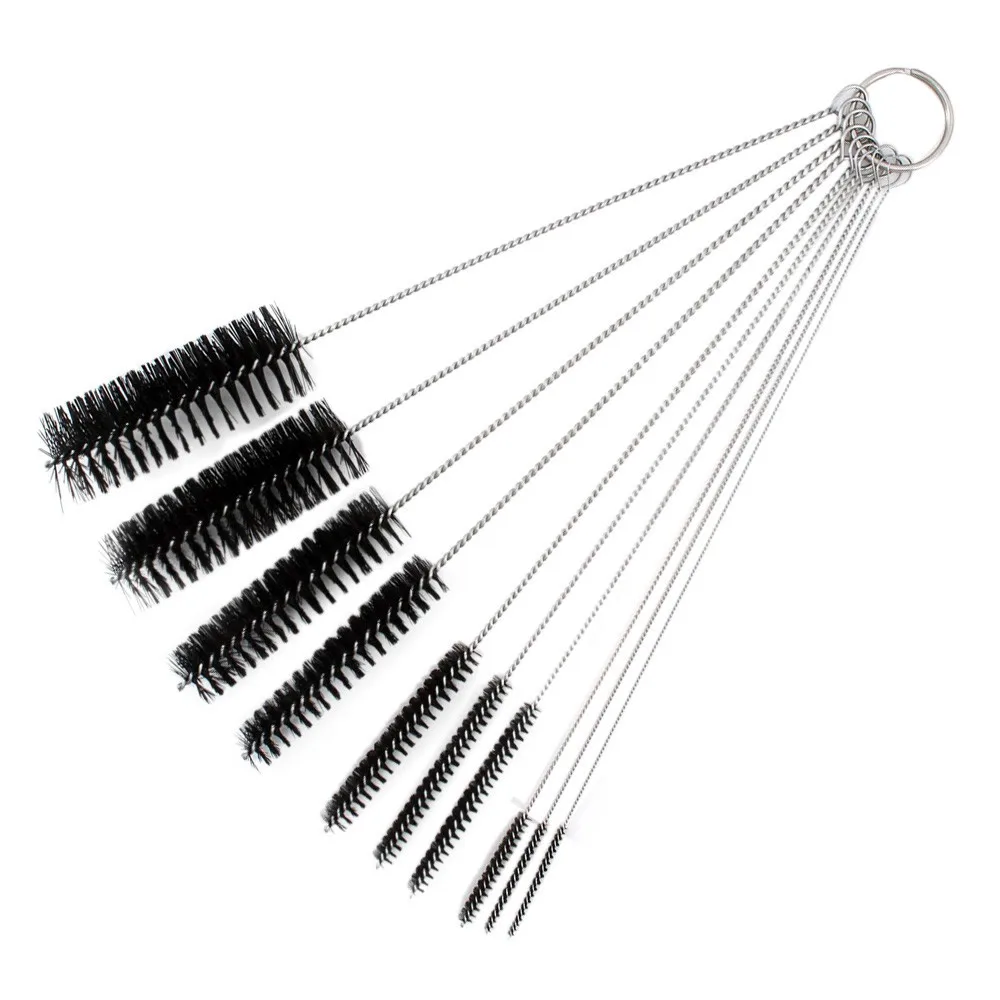 

10 PCS Multi-Functional Tools Nylon Tube Brush Spray Brush Pots Bottle Liquor Cleaning Tools Brush spin scrubber Set Wholesale