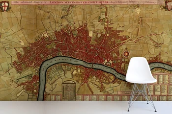 

London Westminster Antique Map Wall Mural for photo 3D wallpaper city