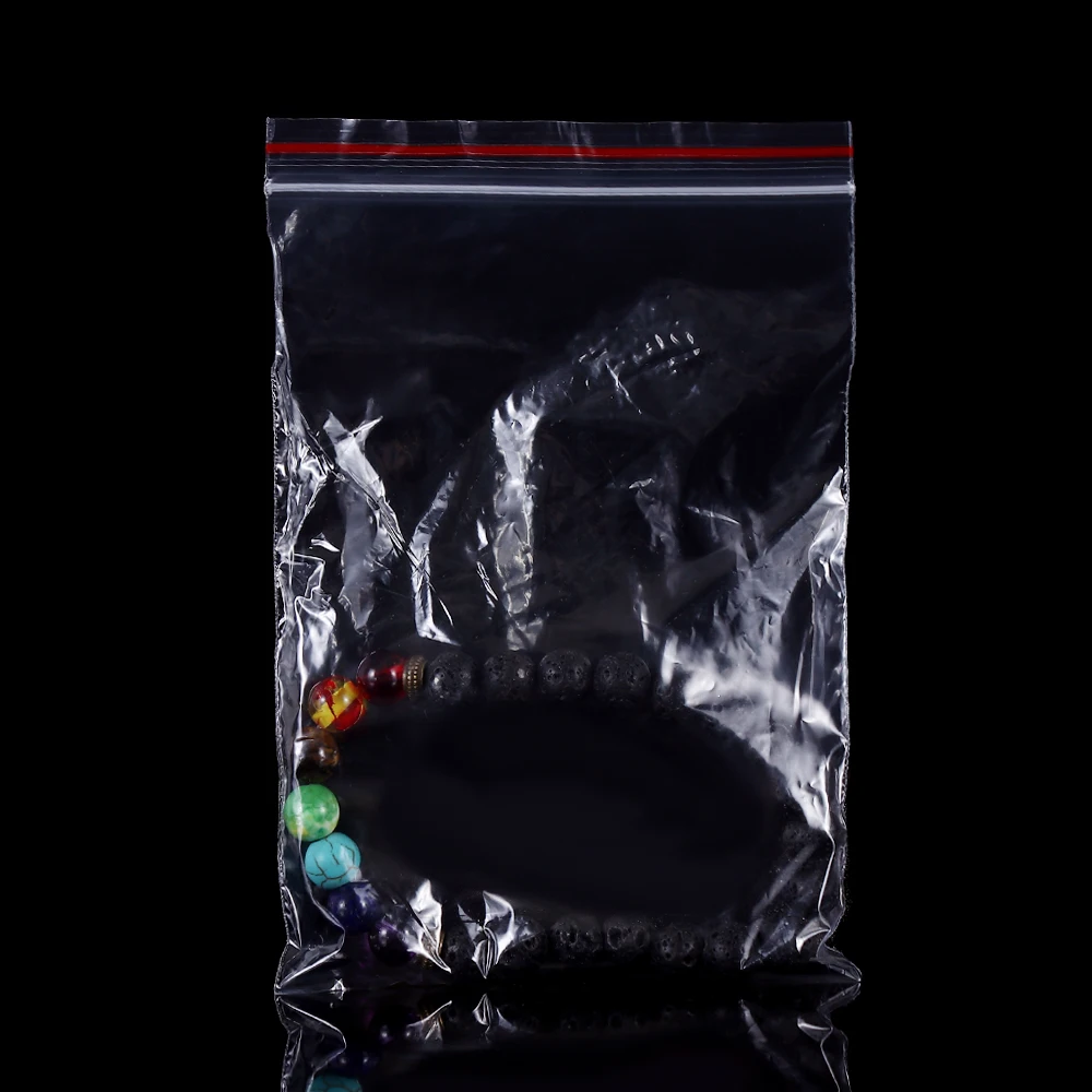 100 шт./упак. relosable Ziplock пластиковый самоклеющийся мешочек для украшений на молнии с замком мешок мешочек pe поли прозрачные сумки для кухни