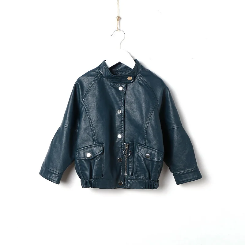 

Kids leather jackets Boys Faux leather jacket Korean girls coats Girls PU outfit Spring and Autumn coat Fit for 3-12 years