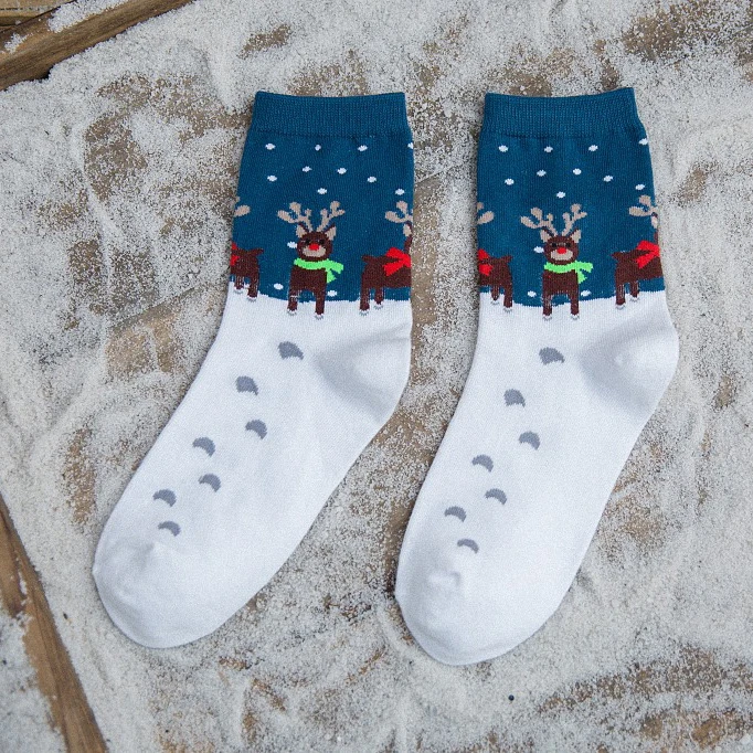Рождественские носки, подарок на год, Осень-зима, женские красные подарочные коробки, милые Мультяшные хлопковые носки, женские прямые носки, 5 пар/кор