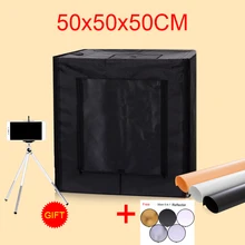 50*50*50CM LED Photo Studio Soft Box Shooting Light Tent Photography Softbox Lightbox Kit With Free Gift