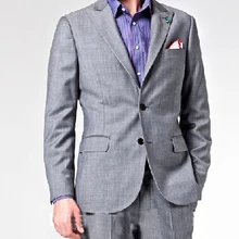 Высококачественный шерстяной мужской деловой серый костюм/Дешевые Свадебные смокинги для жениха/классические мужские костюмы для жениха