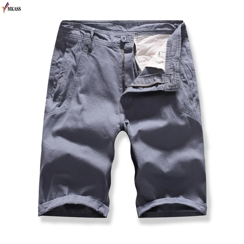 MKASS мужские новые модные шорты с несколькими карманами. Повседневные однотонные комбинезоны различных цветов, шорты и пятиминутные брюки